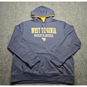 West Virginia Mountaineers Navy Stadium Apparel Hoodie Pullover Sweatshirt XL